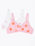 2 Pack Flexifit™ Spotted Non-Padded First Bras A-B