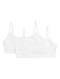 2pk Flexifit™ Cotton Rich Crop Tops (6-16 Yrs)