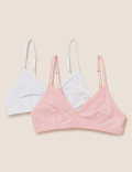 2pk Flexifit™ Cotton with Lycra® First Bras