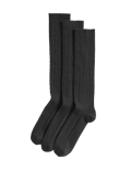 3pk of Cable Knee High Socks
