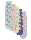 5pk Cotton Rich Fruit Socks