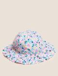 Kids' Pure Cotton Floral Sun Hat (0-6 Yrs)