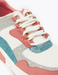 Kids' Chunky Sparkle Lace Up Trainers