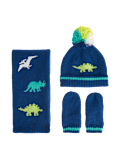 Kids' Dinosaur Hat, Scarf and Mitten Set (1-6 Yrs)