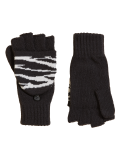 Kids' Zebra Print Flip Top Gloves