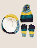 Kids' Colour Block Snood Set (6-13 Yrs)