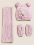 Kids' Peppa Pig&trade; Hat, Scarf and Mitten Set