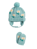 Kids' Daisy Hat and Mitten Set (0-6 Yrs)