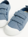 Kids’ Denim Riptape Pumps