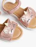 Kids' Metallic Unicorn Riptape Sandals