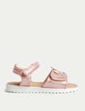 Kids' Metallic Unicorn Riptape Sandals