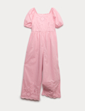 Pure Cotton Embroidered Jumpsuit (2-16 Years)