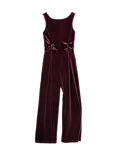 Velvet Wide Leg Pull On Jumpsuit