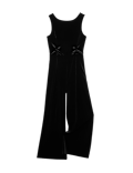 Velvet Wide Leg Pull On Jumpsuit