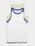 3 Pack Cotton Rich Vests (6-16 Yrs)