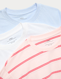 3 Pack Pure Cotton Boxy T-Shirts (6-16 Yrs)