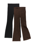 2 Pack Cotton Rich Kickflare Leggings (6-16 Yrs)