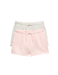 2pk Cotton Rich Jogger Shorts (6-16 Yrs)