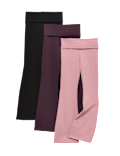3 Pack Cotton Rich Fold Waist Kickflares (6-16 Yrs)