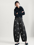 Denim Diamant&eacute; Rose Barrel Leg Jeans (6-16 Yrs)