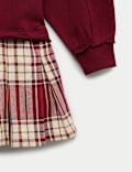 Cotton Rich Checked Sweatshirt Dress (6-16 Yrs)