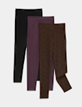 3 Pack Cotton Rich Print Leggings (6-16 Yrs)