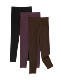 3 Pack Cotton Rich Print Leggings (6-16 Yrs)