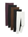 5 Pack Cotton Rich Leggings (6-16 Yrs)
