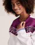 Cotton Rich Leopard Sequin Sweatshirt (6-16 Yrs)