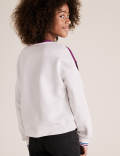 Cotton Rich Leopard Sequin Sweatshirt (6-16 Yrs)