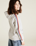 Cotton Rainbow Side Striped Hoodie (6-14 Yrs)