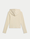 Cotton Rich Zip Ribbed Hoodie (6-16 Yrs)