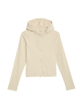 Cotton Rich Zip Ribbed Hoodie (6-16 Yrs)