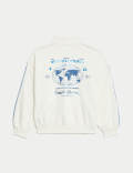 Cotton Rich Half Zip Graphic Sweatshirt (6-16 Yrs)