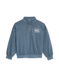 Cotton Rich Graphic Half Zip Sweatshirt (6-16 Yrs)