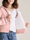 Cotton Borg Lined Zip Hoodie (6-16 Yrs)