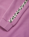Cotton Rich Leopard Stripe Sweatshirt (6-16 Yrs)