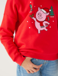 Cotton Rich Percy Pig Sweatshirt
