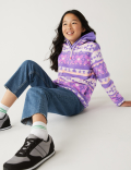 Aztec Print Fleece Top