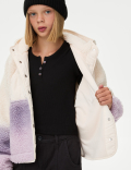 Borg Ombre Hooded Jacket (6-16 Yrs)
