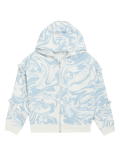 Cotton Rich Marble Print Zip Hoodie