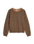 Cotton Rich Leopard Print Sweatshirt (6-16 Yrs)