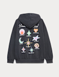 Cotton Rich Star Sign Graphic Zip Hoodie (6-16 Yrs)