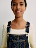 Denim Barrel Dungarees (6-16 Yrs)