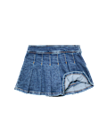 Denim Pleated Mini Skort (6-16 Yrs)