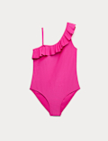 Ruffle One Shoulder Swimsuit (6-16 Yrs)