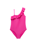 Ruffle One Shoulder Swimsuit (6-16 Yrs)