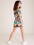 Leaf Print Playsuit (6-14 Yrs)