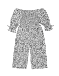 Floral Print Shirred Jumpsuit (6-14 Yrs)