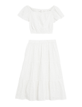 Pure Cotton Top & Skirt Outfit